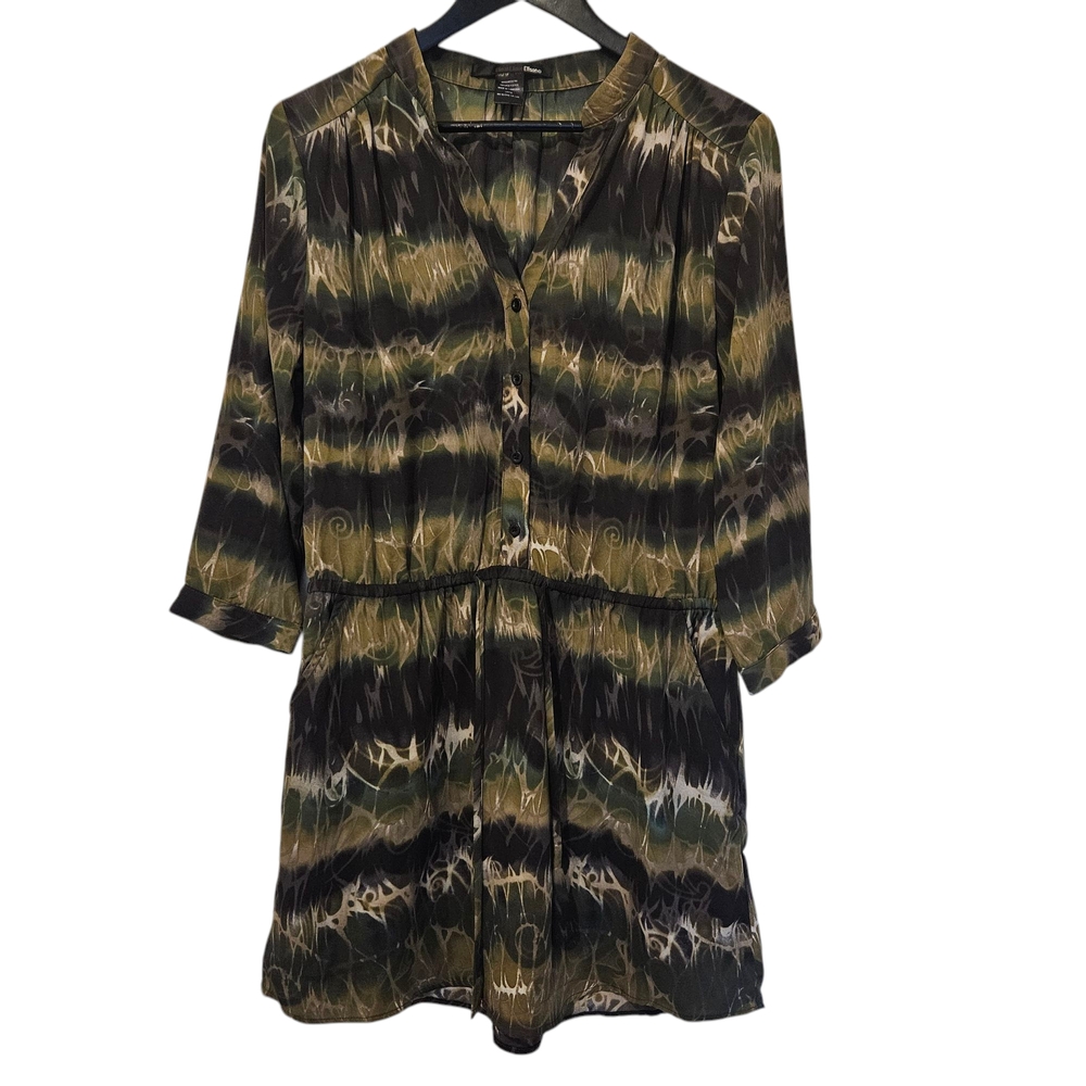 Ellison Long Sleeve Dress - Green and Black
